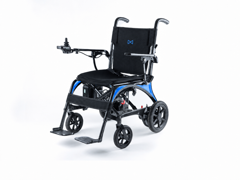 Monarch Ezi Fold Carbon Folding Electric Wheelchair – Blue