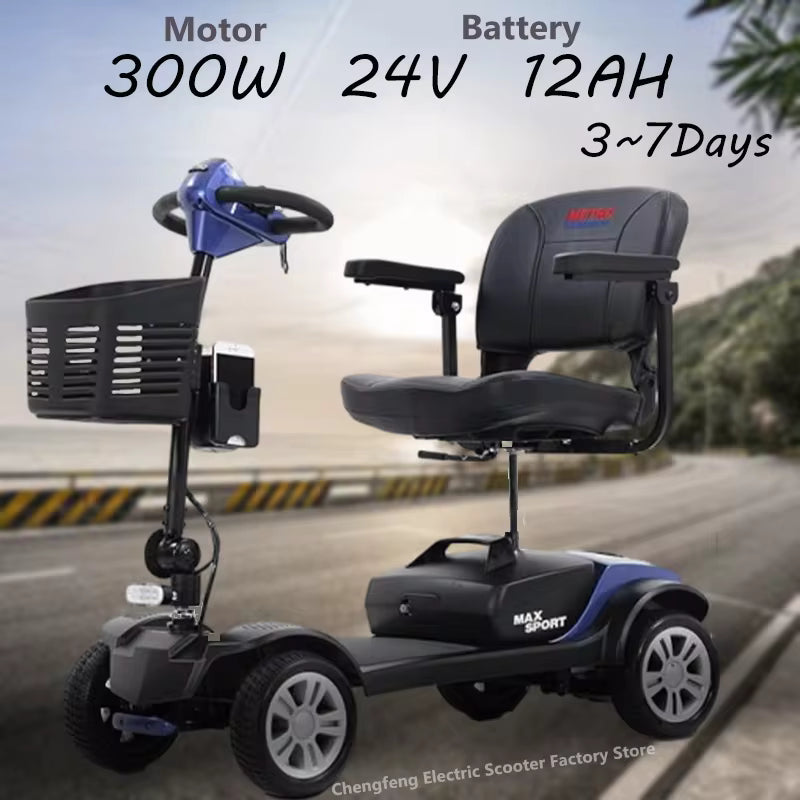Compact Travel Mobility Scooter – 4 Wheel