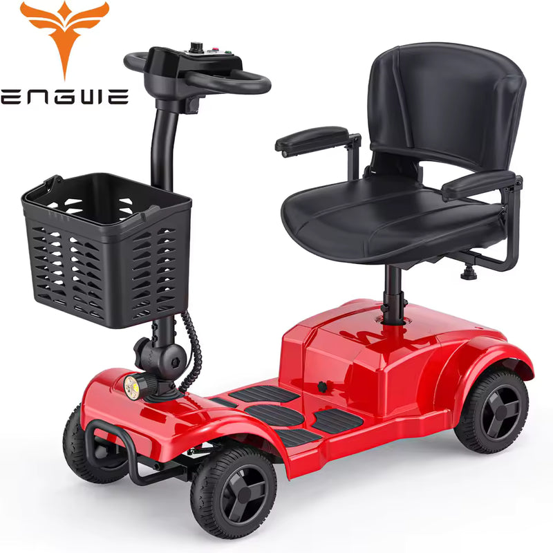ENGWE 4-Wheel Folding Mobility Scooter – 250W, 24V 12Ah, 15.5-Mile Range
