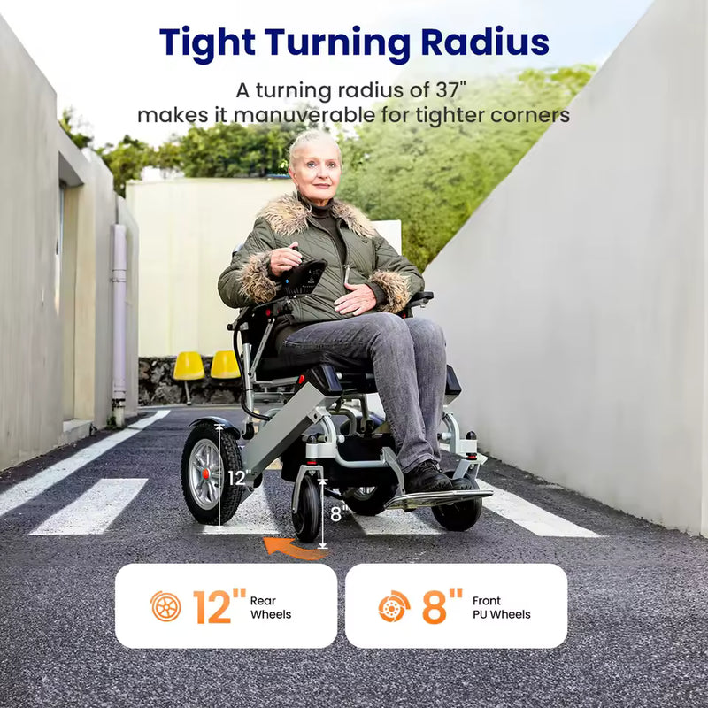 Compact Electric Wheelchair for Handicap Mobility