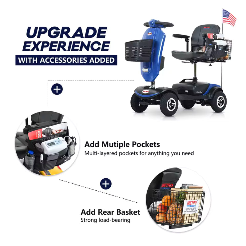 Metro Mobility 4-Wheel Mobility Scooter – 300W Motor, USB Charging Port