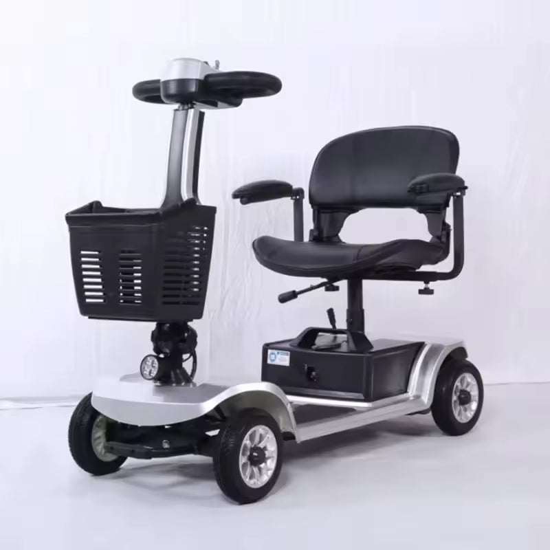 Folding Mobility Scooter with Basket and Armrests – 24V 12Ah/20Ah Battery