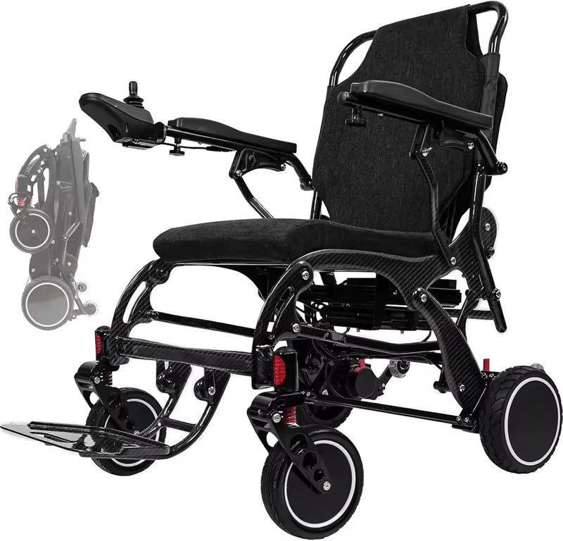 Electric Wheelchair Carbon Fiber, Electric Wheelchairs for Adults Lightweight, Foldable Electric Wheel Chair Seniors