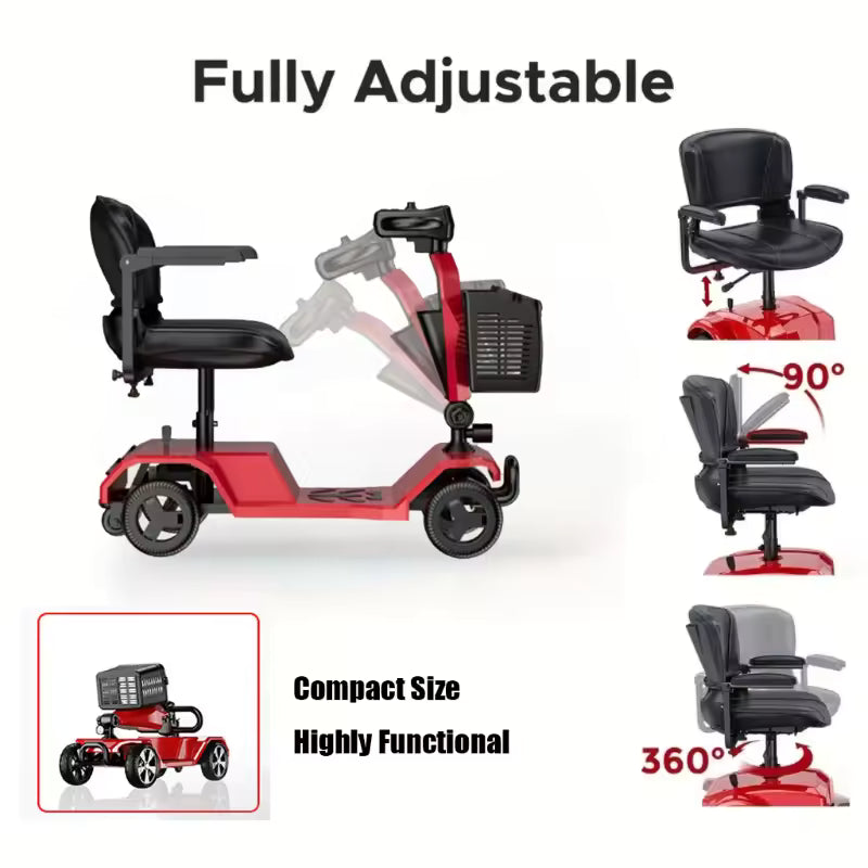 Foldable All-Terrain Mobility Scooter for Seniors