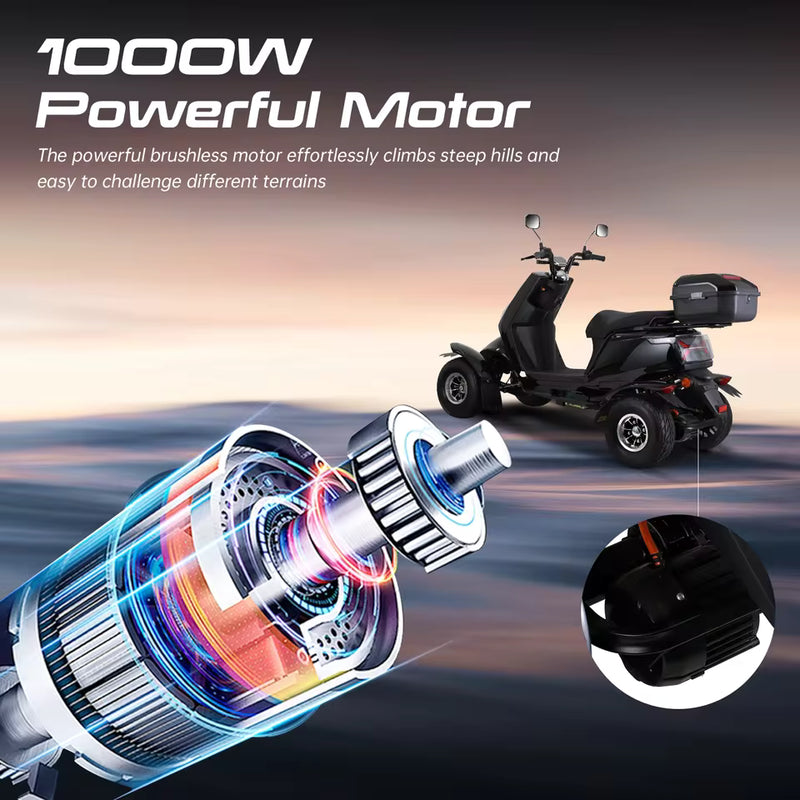 1000W Heavy-Duty Mobility Scooter – Off Road