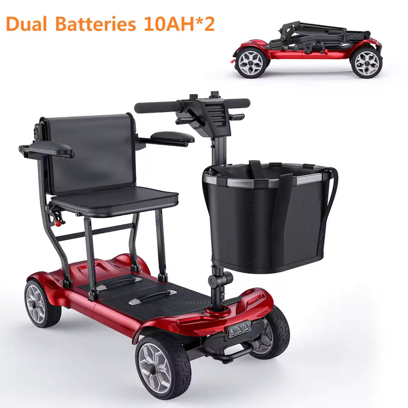 ENGWE Folding Mobility Scooter – 270W, Dual 10Ah Removable Lithium Batteries