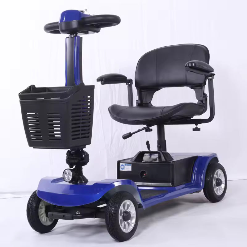 Folding Mobility Scooter with Basket and Armrests – 24V 12Ah/20Ah Battery