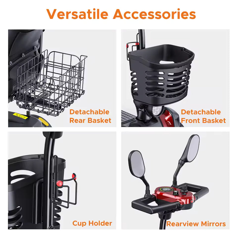 ENGWE Travel Mobility Scooter with Dual Baskets