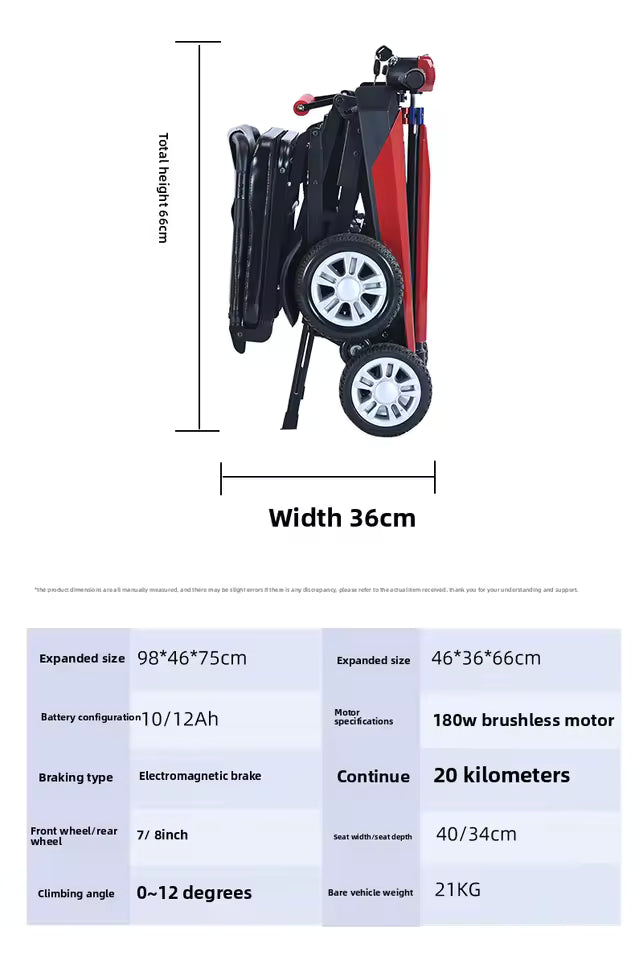 Portable 4-Wheel Mobility Scooter for Seniors