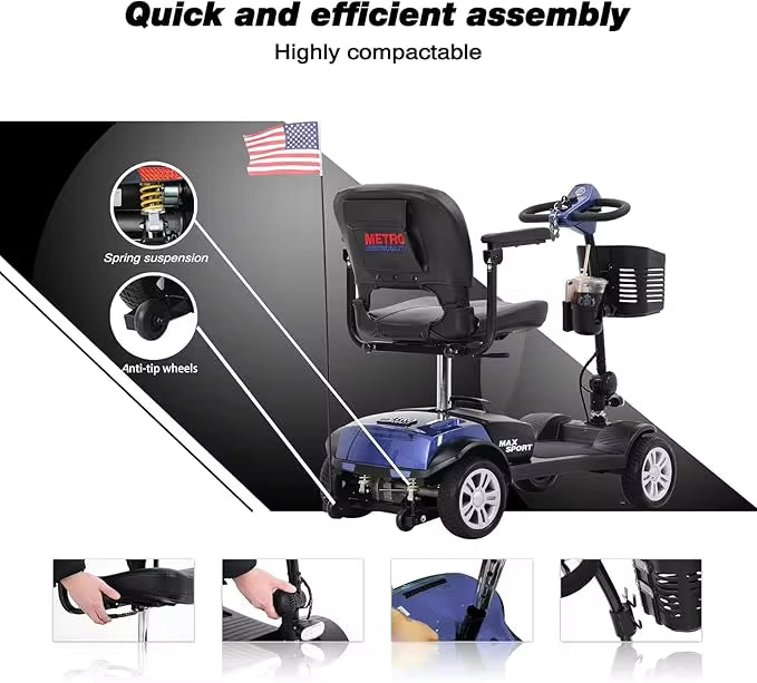 Compact Travel Mobility Scooter – 4 Wheel