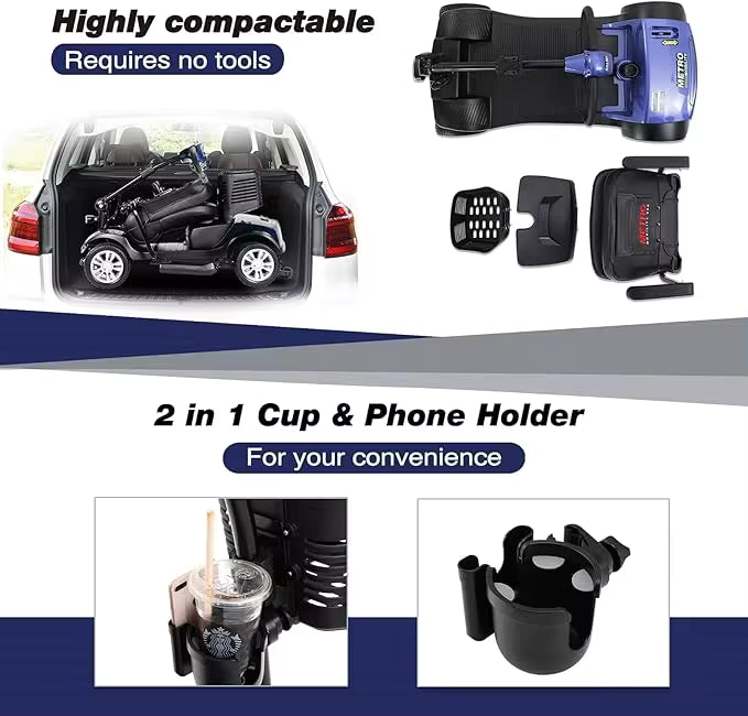 Compact Travel Mobility Scooter – 4 Wheel