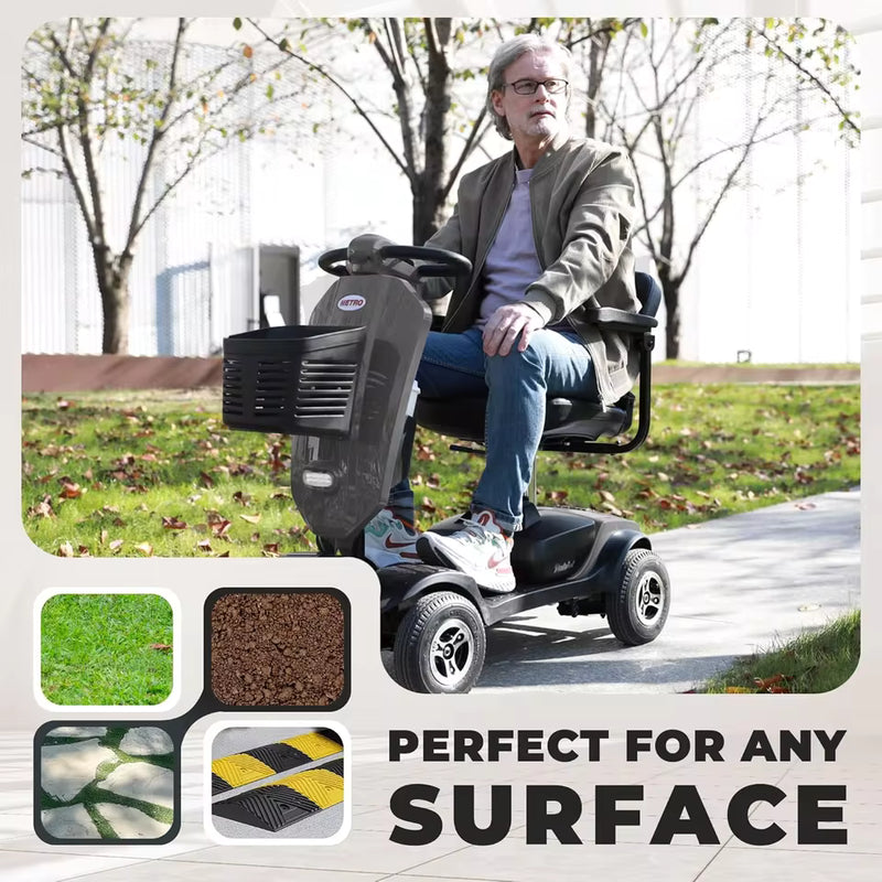 Metro Mobility Folding 4-Wheel Mobility Scooter – 300 lb Capacity