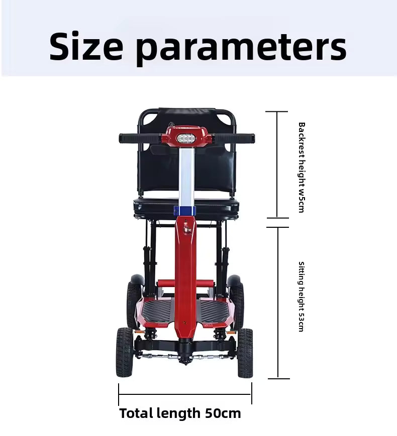 Portable 4-Wheel Mobility Scooter for Seniors