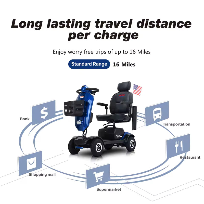 MAX PLUS 4-Wheel Mobility Scooter