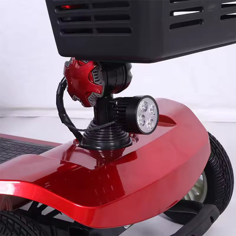 Folding Mobility Scooter with Basket and Armrests – 24V 12Ah/20Ah Battery