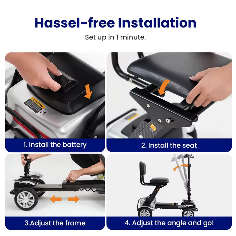 4-Wheel Foldable Mobility Scooter
