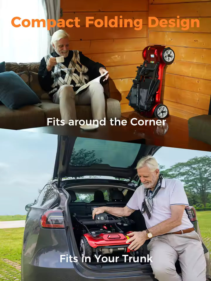 ENGWE Folding Mobility Scooter – 270W, Dual 10Ah Removable Lithium Batteries