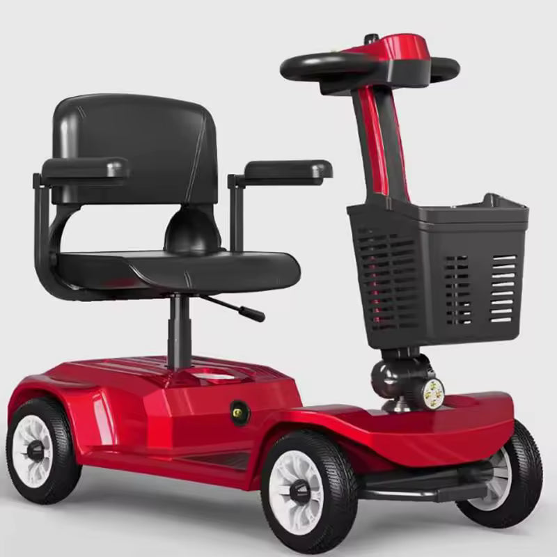 Folding Mobility Scooter with Basket and Armrests – 24V 12Ah/20Ah Battery