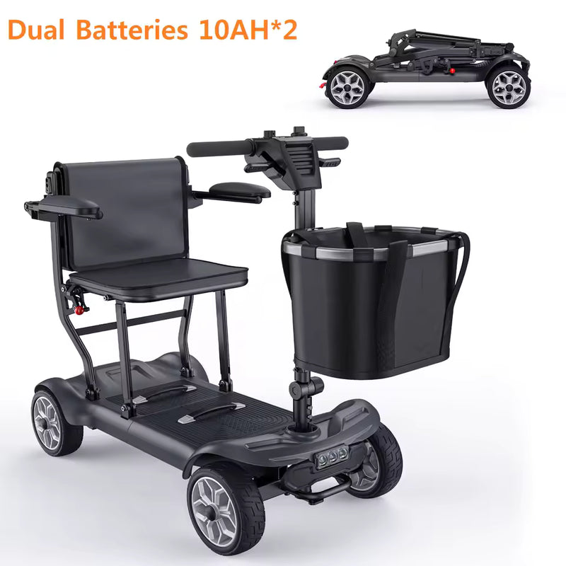 ENGWE Folding Mobility Scooter – 270W, Dual 10Ah Removable Lithium Batteries