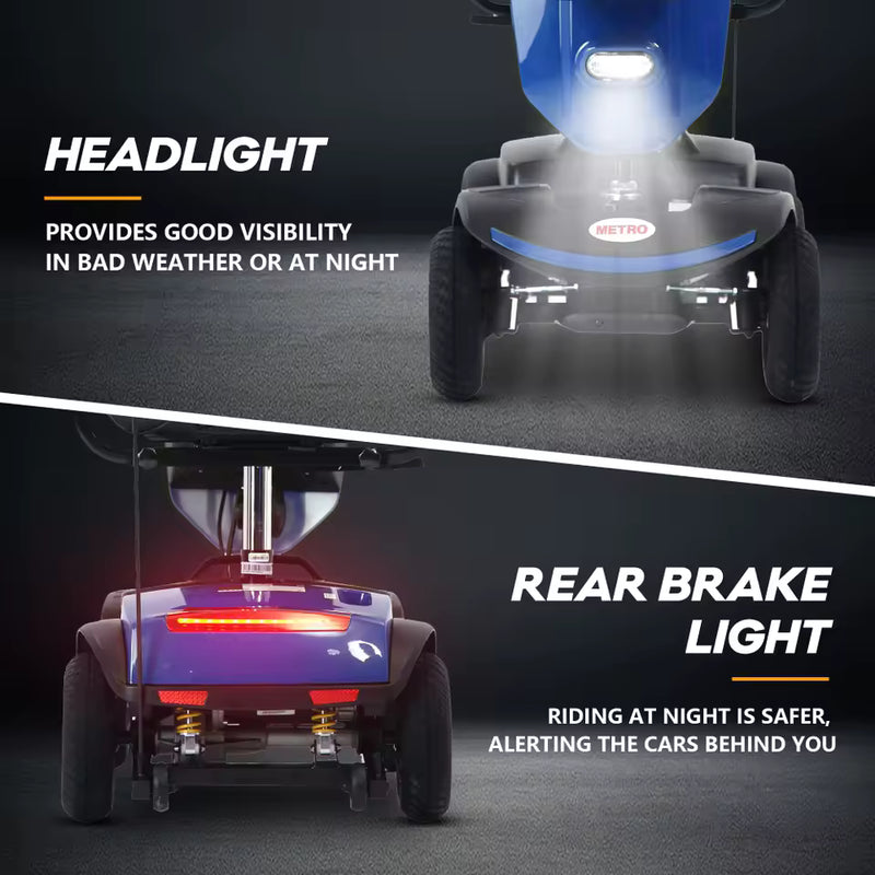 Metro Mobility 4-Wheel Mobility Scooter – 300W Motor, USB Charging Port