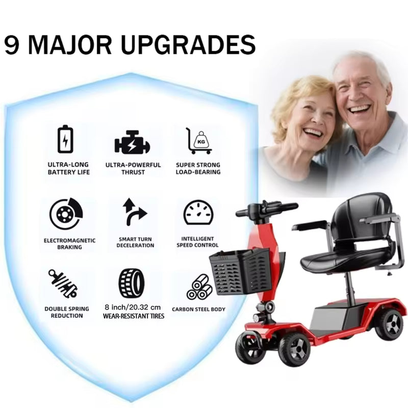 Foldable All-Terrain Mobility Scooter for Seniors