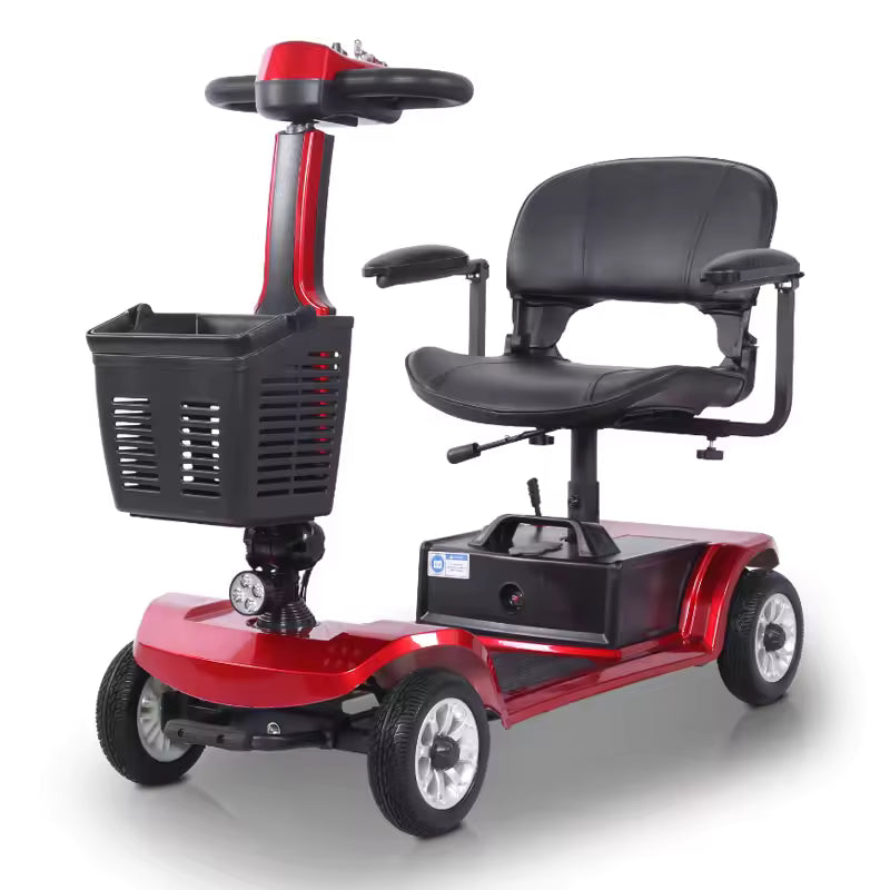 Folding Mobility Scooter with Basket and Armrests – 24V 12Ah/20Ah Battery