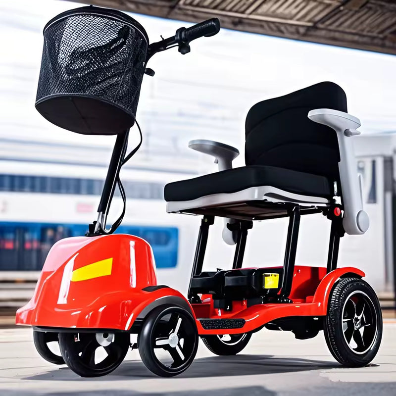 Lightweight Folding Mobility Scooter – 250W Brushless Motor, Magnesium Alloy Frame